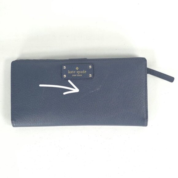 Kate Spade New York Folder Wallet Snap Closure Back Travel Wellesley Emperor 8x4 - Picture 9 of 12
